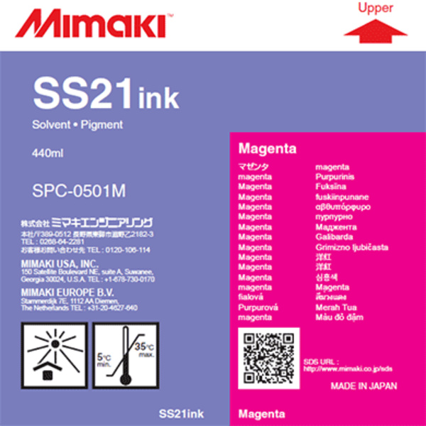 Mimaki SS21 Solvent ink cartridge Magenta (440ml) Thumbnail