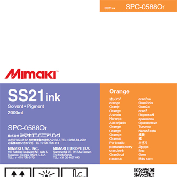 Mimaki SS21 Solvent ink pack Orange (2,000ml) Thumbnail