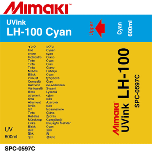 Mimaki LH-100 UV curable ink pack Cyan (600ML) – JFX/UJF-3042FX/UJF-3042HG +2 Thumbnail
