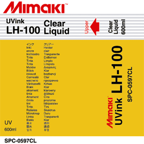 Mimaki LH-100 UV curable ink pack Clear (600ML) – JFX/UJF-3042FX/UJF-3042HG +2 Thumbnail