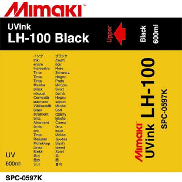 Mimaki LH-100 UV curable ink pack Black (600ML) – JFX/UJF-3042FX/UJF-3042HG +2 Thumbnail