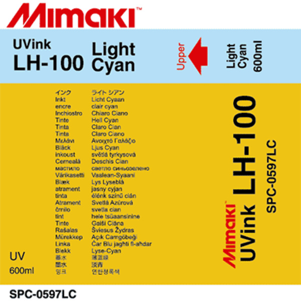 Mimaki LH-100 UV curable ink pack Light Cyan (600ML) – UJF-3042FX/UJF-3042HG/UJF-6042 Thumbnail