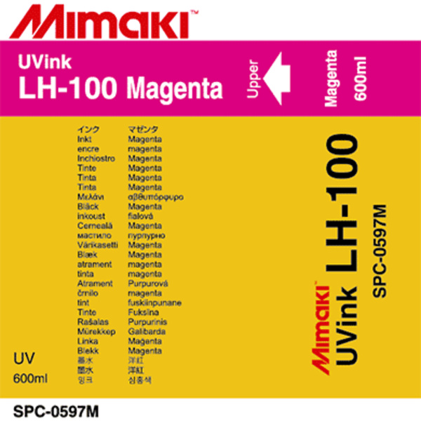 Mimaki LH-100 UV curable ink pack Magenta (600ML) – JFX/UJF-3042FX/UJF-3042HG +2 Thumbnail