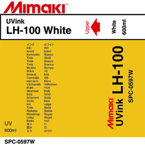Mimaki LH-100 UV curable ink pack White (600ML) – JFX/UJF-3042FX/UJF-3042HG +2 Thumbnail