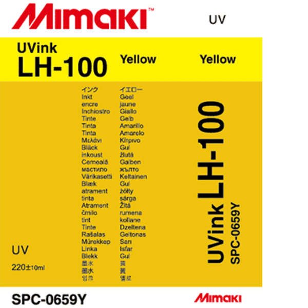 Mimaki LH-100 UV curable ink cartridge Yellow (220ML) – UJF-3042FX/UJF-3042HG/UJF-6042 Thumbnail