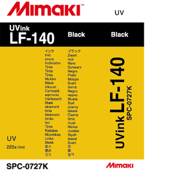 Mimaki LF-140 UV curable ink cartridge Black (220ML) – UJF-3042FX/UJF-3042HG/UJF-6042 Thumbnail