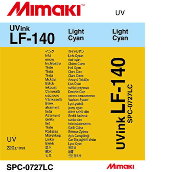 Mimaki LF-140 UV curable ink cartridge Light Cyan (220ML) – UJF-3042FX/UJF-3042HG/UJF-6042 Thumbnail