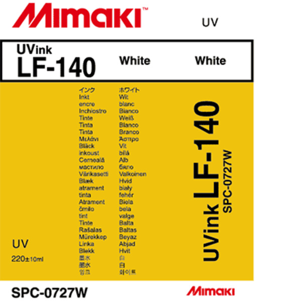 Mimaki LF-140 UV curable ink cartridge White (220ML) – UJF-3042FX/UJF-3042HG/UJF-6042 Thumbnail