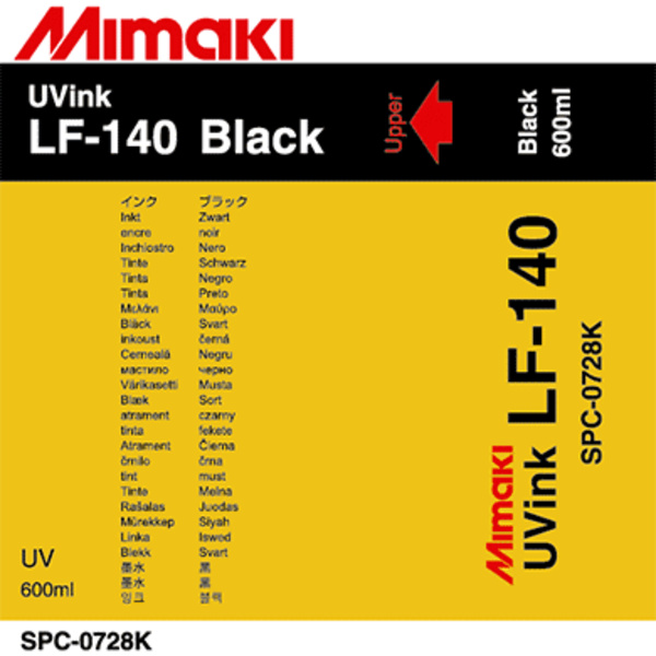 Mimaki LF-140 UV curable ink pack Black (600ML) – JFX/UJF-3042FX/UJF-3042HG +2 Thumbnail