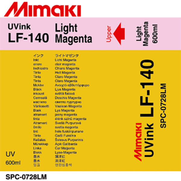 Mimaki LF-140 UV curable ink pack Light Magenta (600ML) – JFX/UJF-3042FX/UJF-3042HG +2 Thumbnail