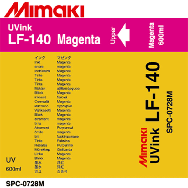 Mimaki LF-140 UV curable ink pack Magenta (600ML) – JFX/UJF-3042FX/UJF-3042HG +2 Thumbnail