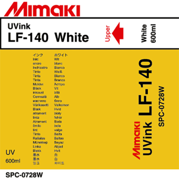 Mimaki LF-140 UV curable ink pack White (600ML) – JFX/UJF-3042FX/UJF-3042HG +2 Thumbnail