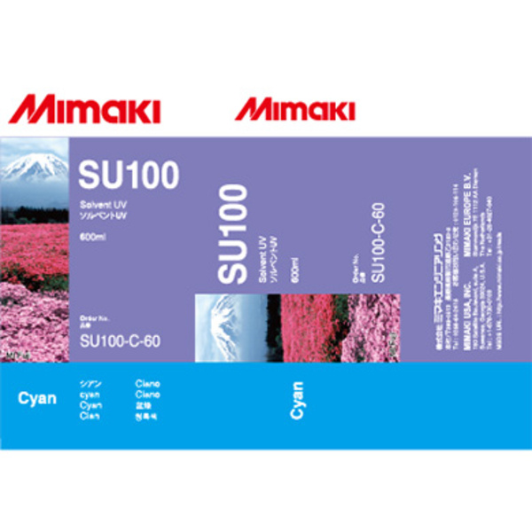 Mimaki SU100 Solvent UV ink pack Cyan (600ML) – JV400 Thumbnail