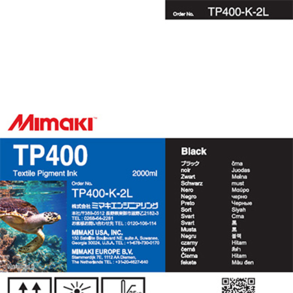 Mimaki TP400 Textile pigment ink pack Black (2,000ML) – TX300P Thumbnail