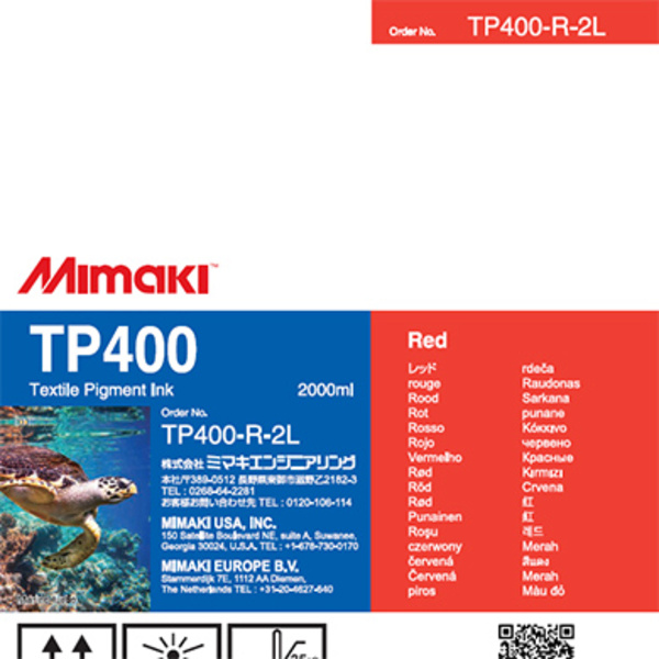 Mimaki TP400 Textile pigment ink pack Red (2,000ML) – TX300P Thumbnail