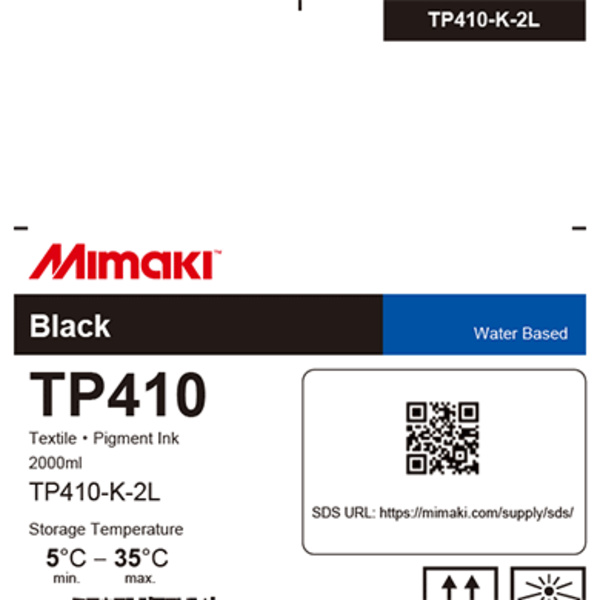 Mimaki TP410 Textile pigment ink pack Black (2,000ml) Thumbnail