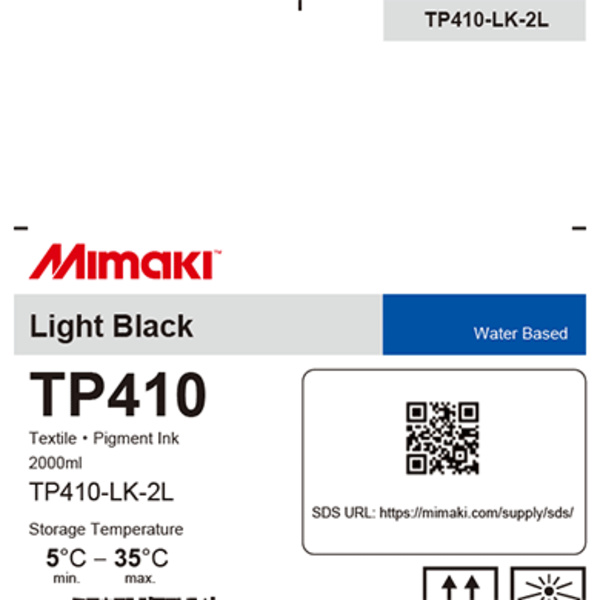 Mimaki TP410 Textile pigment ink pack Light Black (2,000ml) Thumbnail